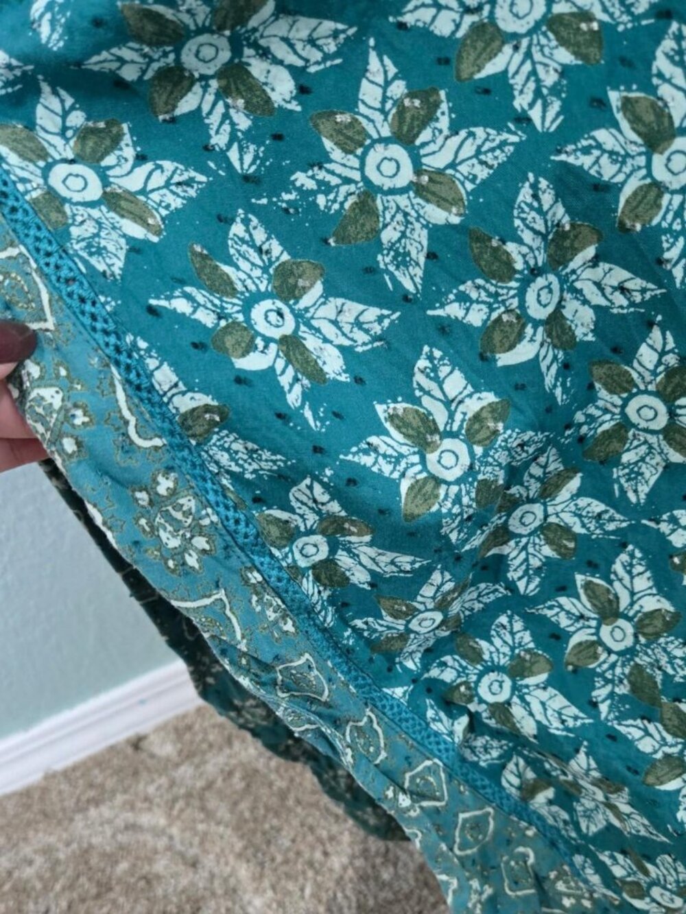 Free People Hazy Maisy Floral Maxi Dress in Green - Picture 4 of 6